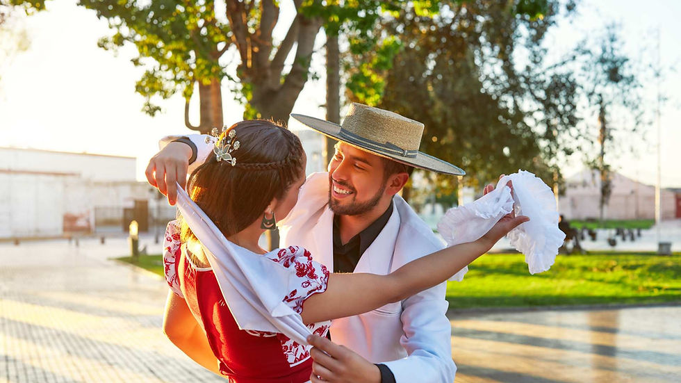 bailando cueca Fiesta Patria