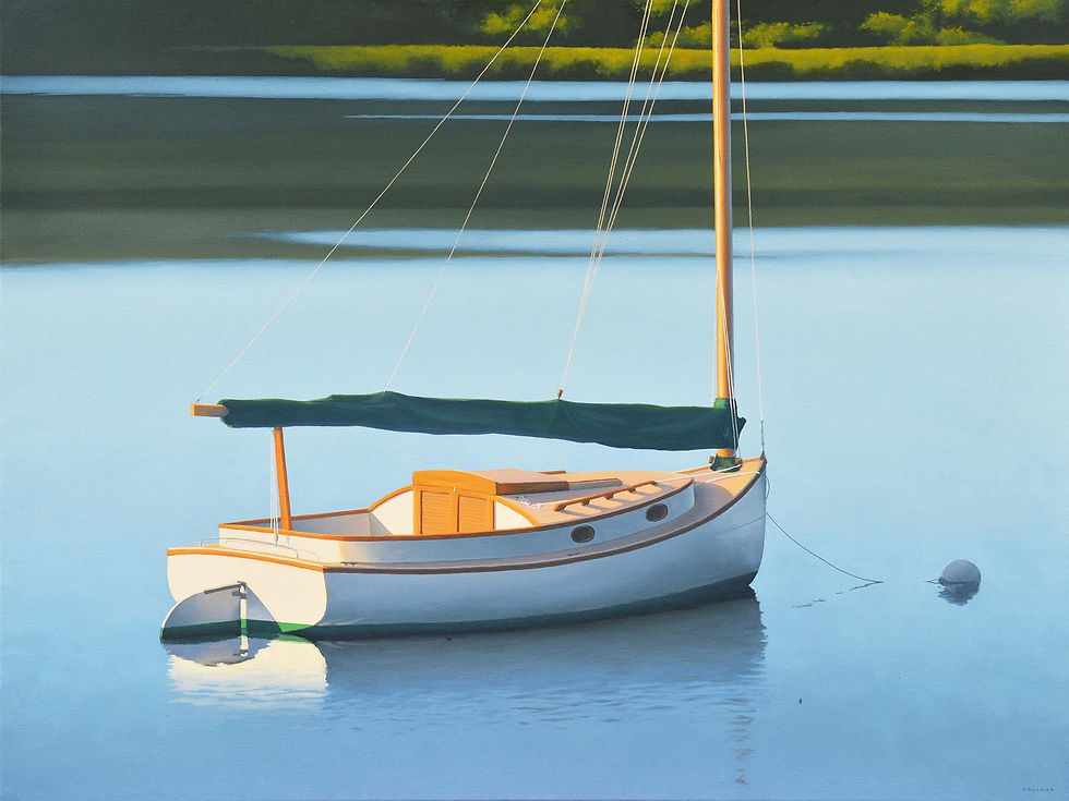 Afternoon catboat mooring