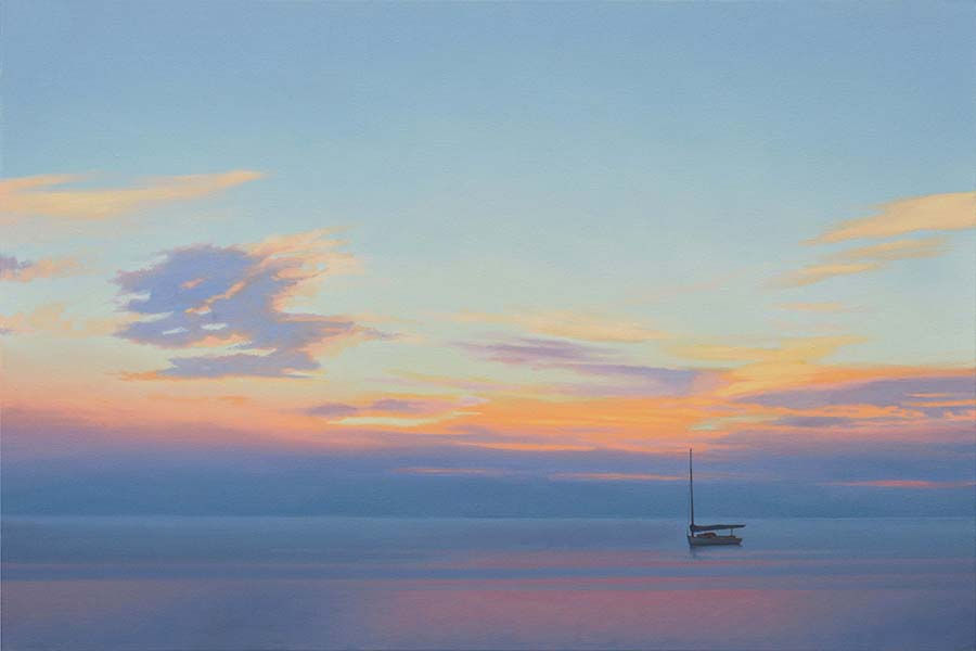 Sunset mooring 36" x 24"