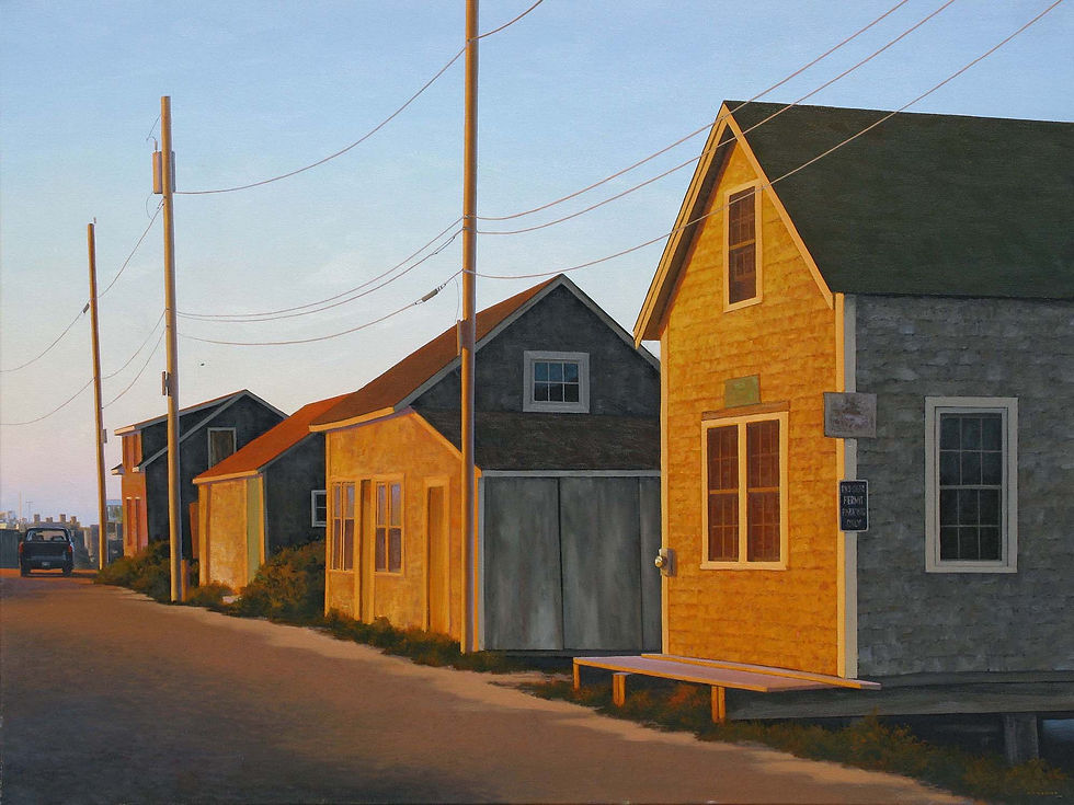 Menemsha shacks at sunset
