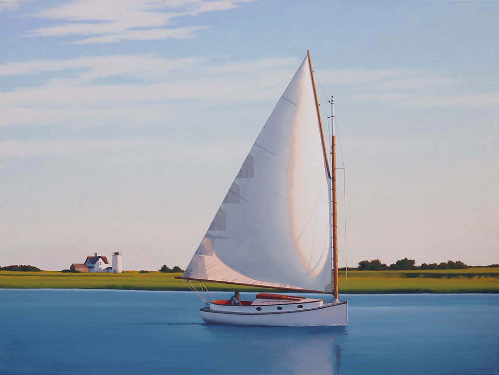 Sailing up the channel