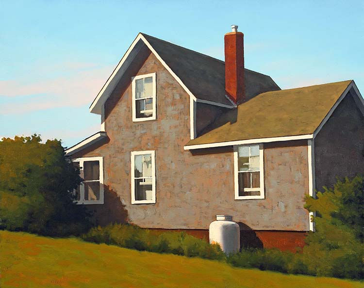 Cottage with propane tank