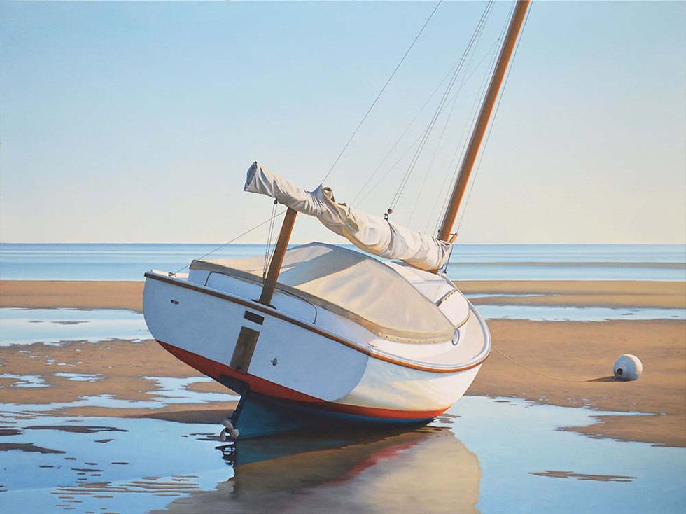 Sailboat, afternoon flats