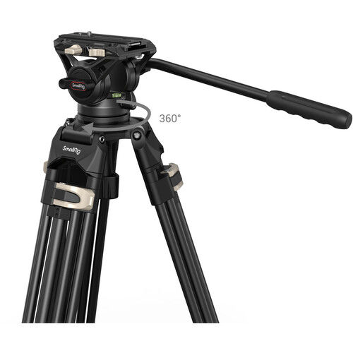 Thumbnail: SmallRig Heavy-Duty Video Tripod, Fluid Head, and Dolly Kit