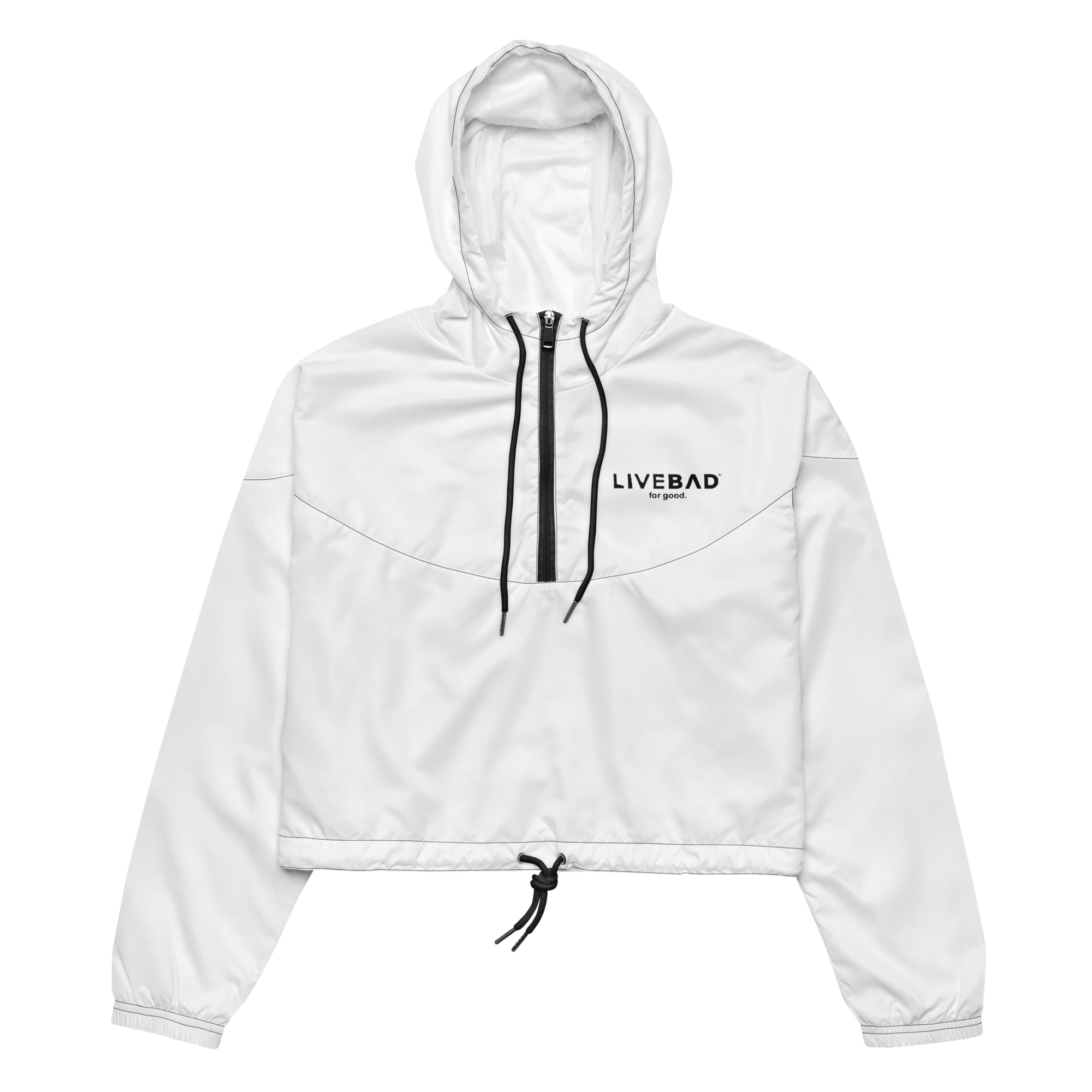Women’s Cropped Windbreaker (White)