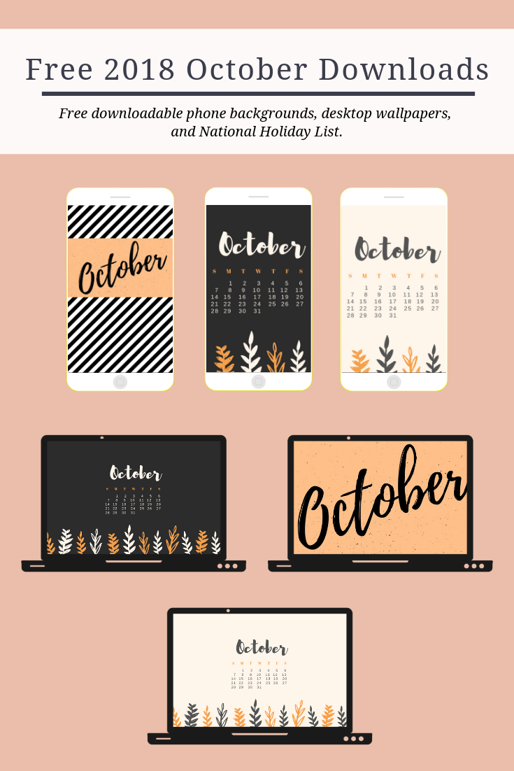 Free Download: October Calendars & Wallpapers - Cassandra Ann Tech Downloads - free october wallpapers - october national holiday list