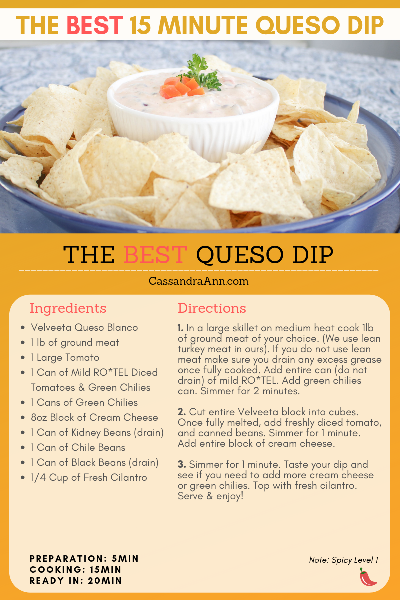 super bowl recipe ideas - super bowl appetizer ideas - game day snacks - game day appetizer - easy appetizer - easy pot luck recipes - cassandra ann - spicy queso recipe - extra spicy queso recipe