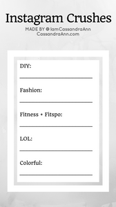 Freebies: Instagram Story Templates - Cassandra Ann Blogger About Me - Instagram Story Questionnaire