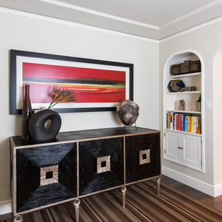 custom built in shelves to match original built ins in a historic home in Bend