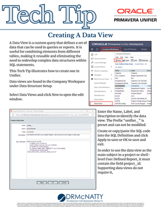 Tech Tip - Creating a Data View