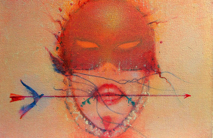 Carne vale(Farewell to the flesh).acrylic on canvas.16ins.x12ins.Gerard Tunney.£450._edite