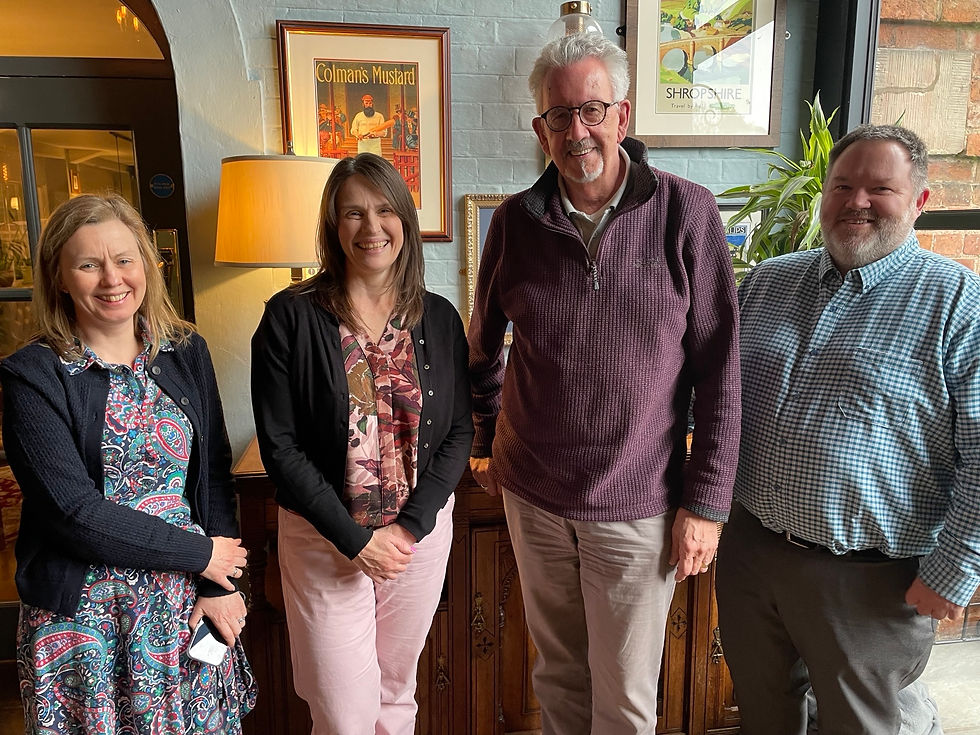 Left to right:  Naomi Pay from Stay, Debbie Morris from Stay, Alan Olver MBE from KiP, Anton Goodwin from The Shrewsbury Ark
