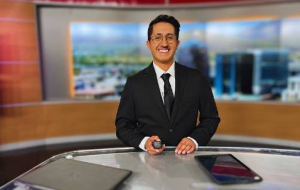 Alex Valdez fills in as weekend morning anchor at KOLD News 13 in Tucson, Arizona, delivering local news and community update