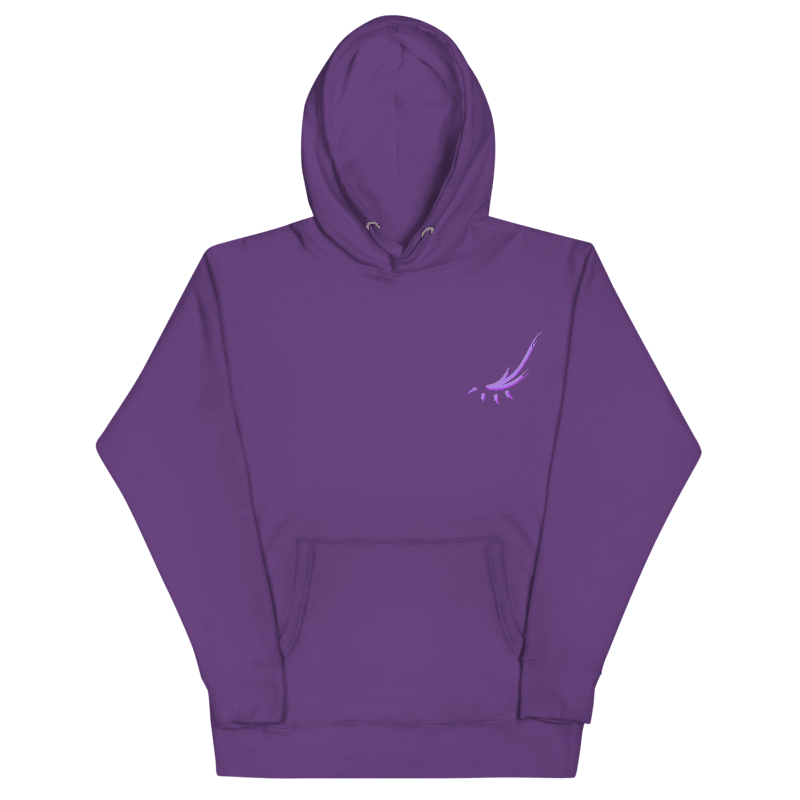 Purple Sarentu Heritage embroidered hoodie