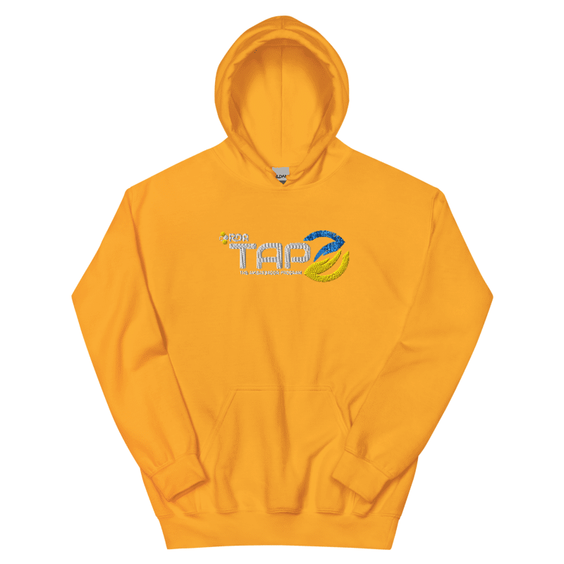 Thumbnail: Sarentu Heritage yellow hoodie with THE TAP logo