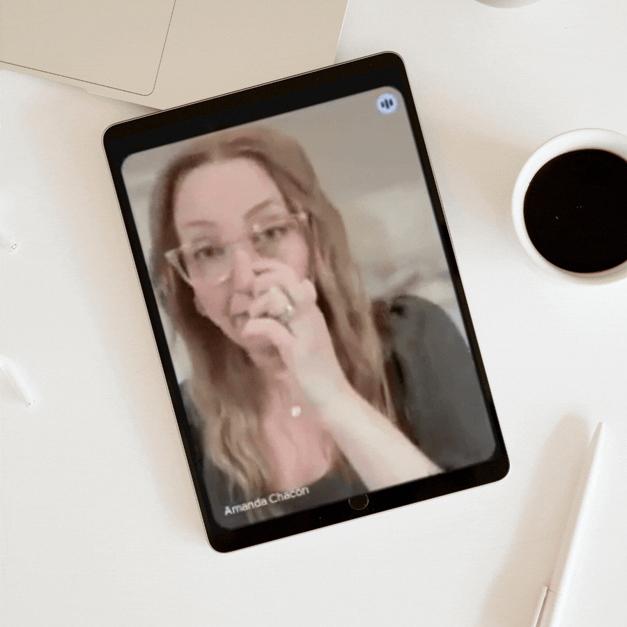 Neutral Aesthetic Minimalistic Online Shopping Video Tutorial Laptop Mockup Animated Faceb