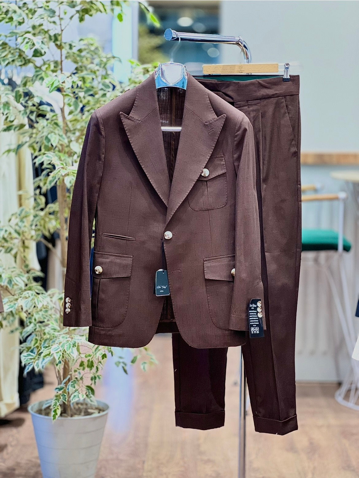 Roma Linen Look Suit