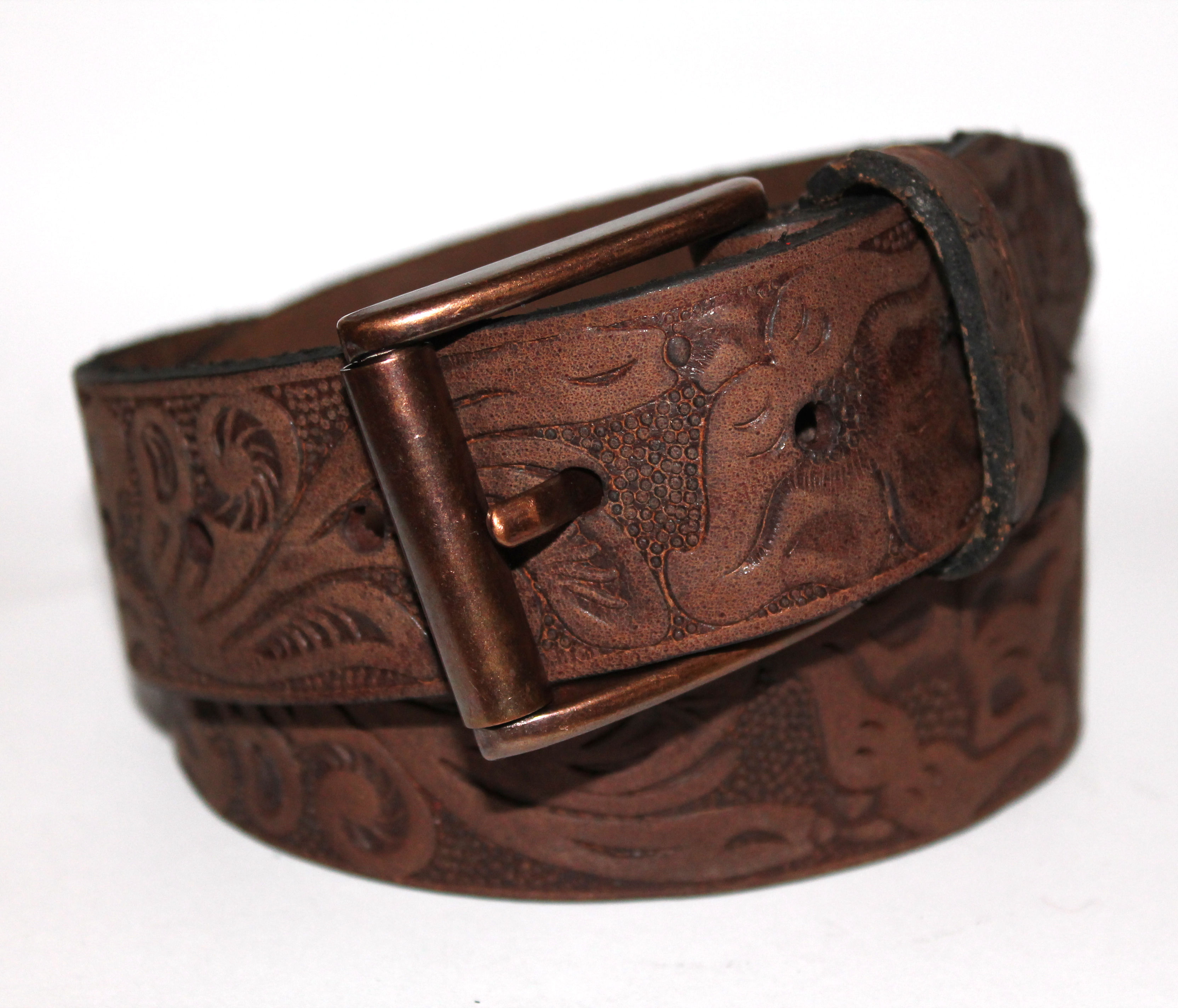 Brown Embossed Belt