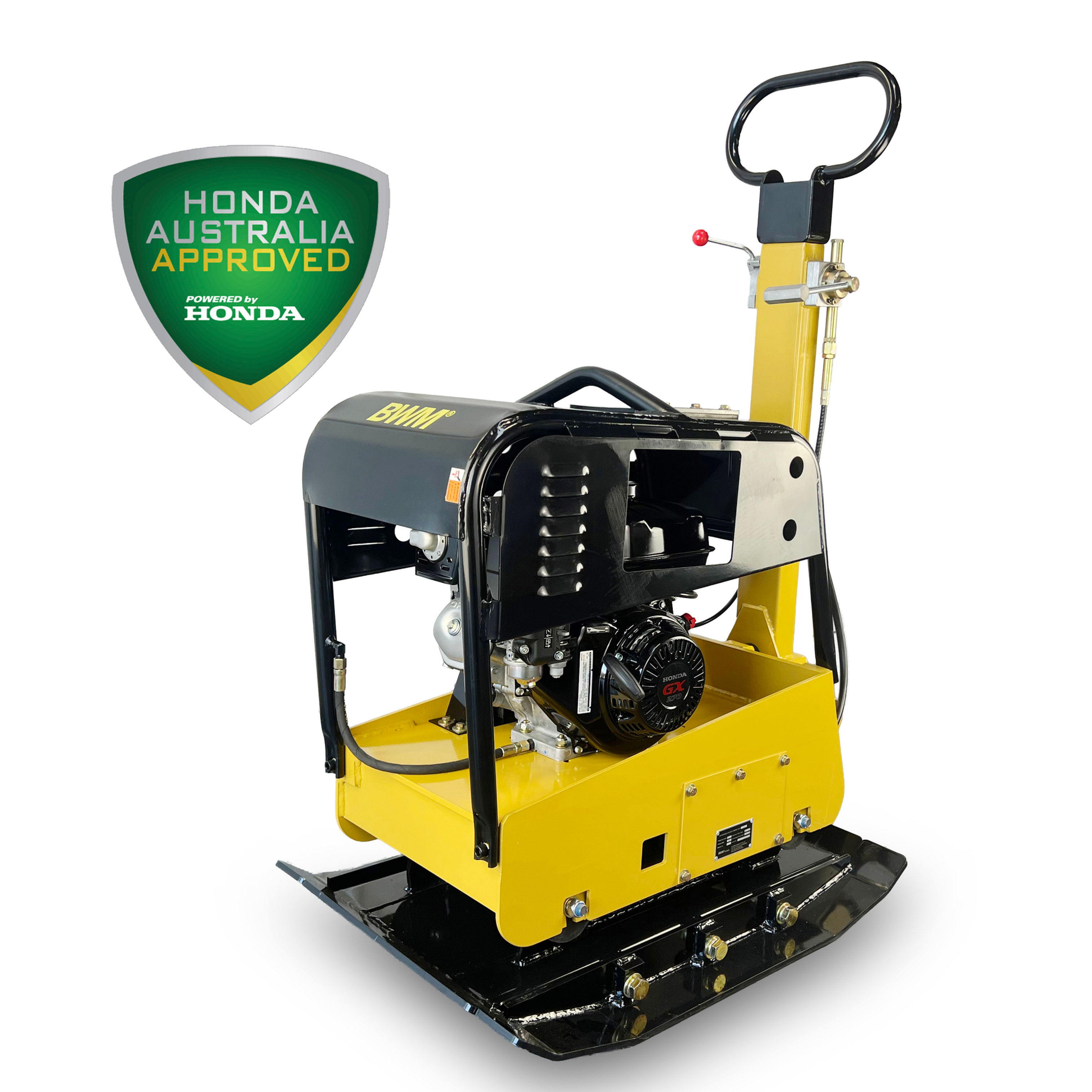 BWM C330H Commercial Reversible Plate Compactor - Honda GX270 Engine, 38KN