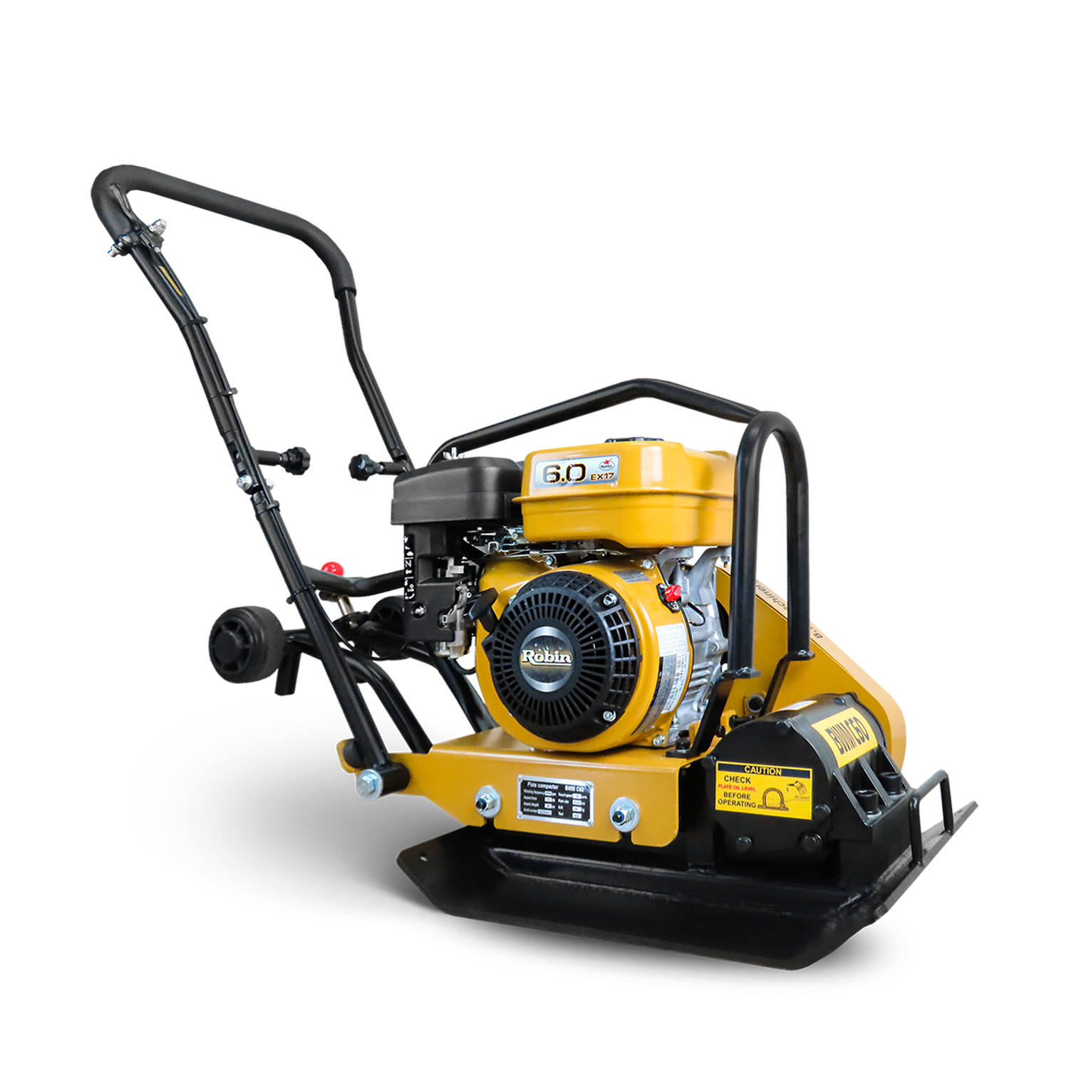 BWM C60 Plate Compactor - Robin EX17 6HP Engine 12KN With Wheels