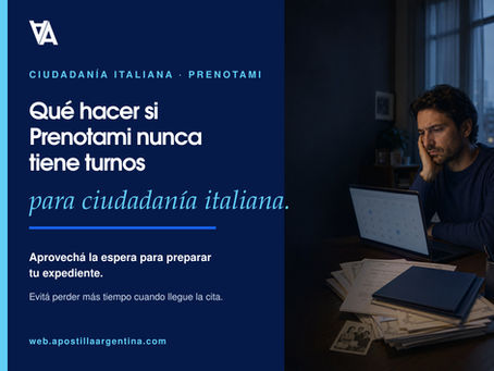 Persona esperando turno consular en Prenotami para ciudadanía italiana