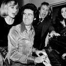 A wonderful photo of three wonderful entertainers from left are Dinah Lee, Jade Hurley, Johnny O'Keefe and April Byron.
Often referred to by his initials "J.O.K." or by his nickname "The Wild One", O'Keefe was the first Australian rock n' roll performer to tour the United States, and the first Australian artist to make the local Top 40 charts. He had twenty-nine Top 40 hits in Australia between 1958 and 1973.