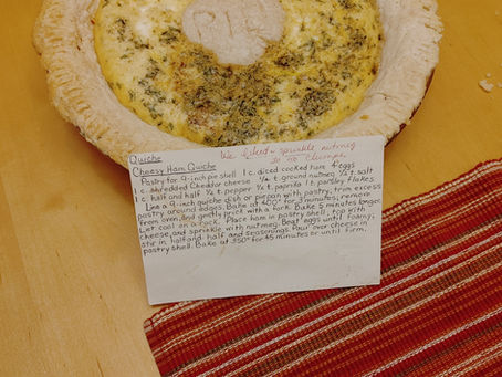 Recipe Blog--Mushroom Gruyere Quiche plus extra recipe in the picture :)