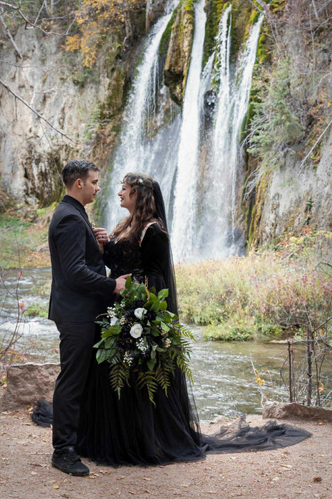 Gothic Wedding Bouquets Custom Wedding Bouquets Dark and Moody Bridal Crystals Witchy Bouquets October Halloween Wedding