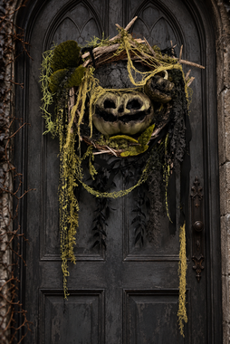 Gothic Home Decor, Dark Home Decor, Oddities, Curiosities, One-of-a-Kind Weird Art, Using Coffins, Florals, Taxidermy, Dead Things, Wreaths, Wall Decor, Hanging Lanterns, Floral Centerpieces, Oddities