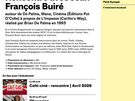 Nouvelle séance de dédicace le jeudi 23 avril au cinéma Petit Kursaal de Besançon  !