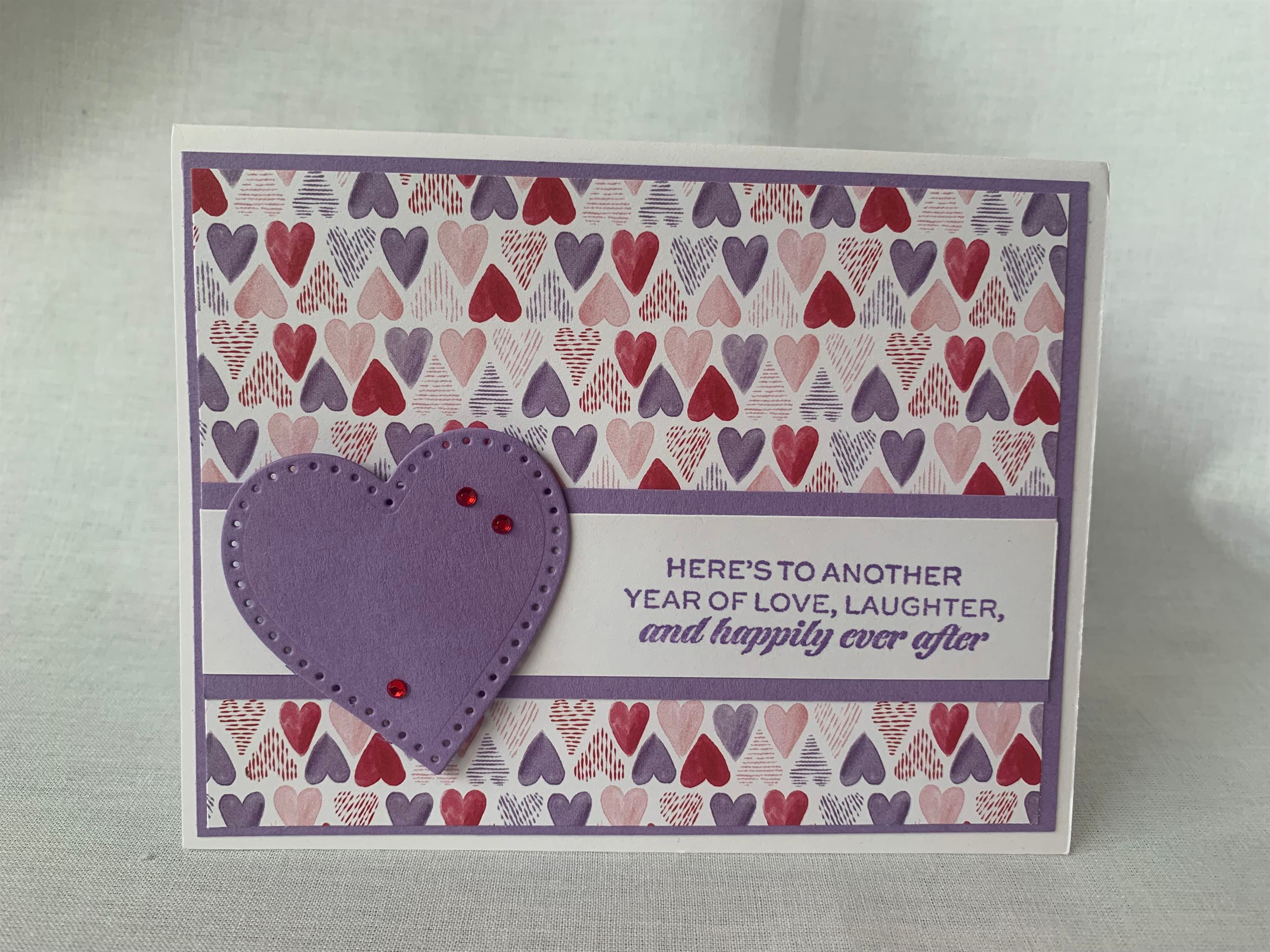 Here's To Another Year Of Love Laughter and Happy Ever After with Hearts