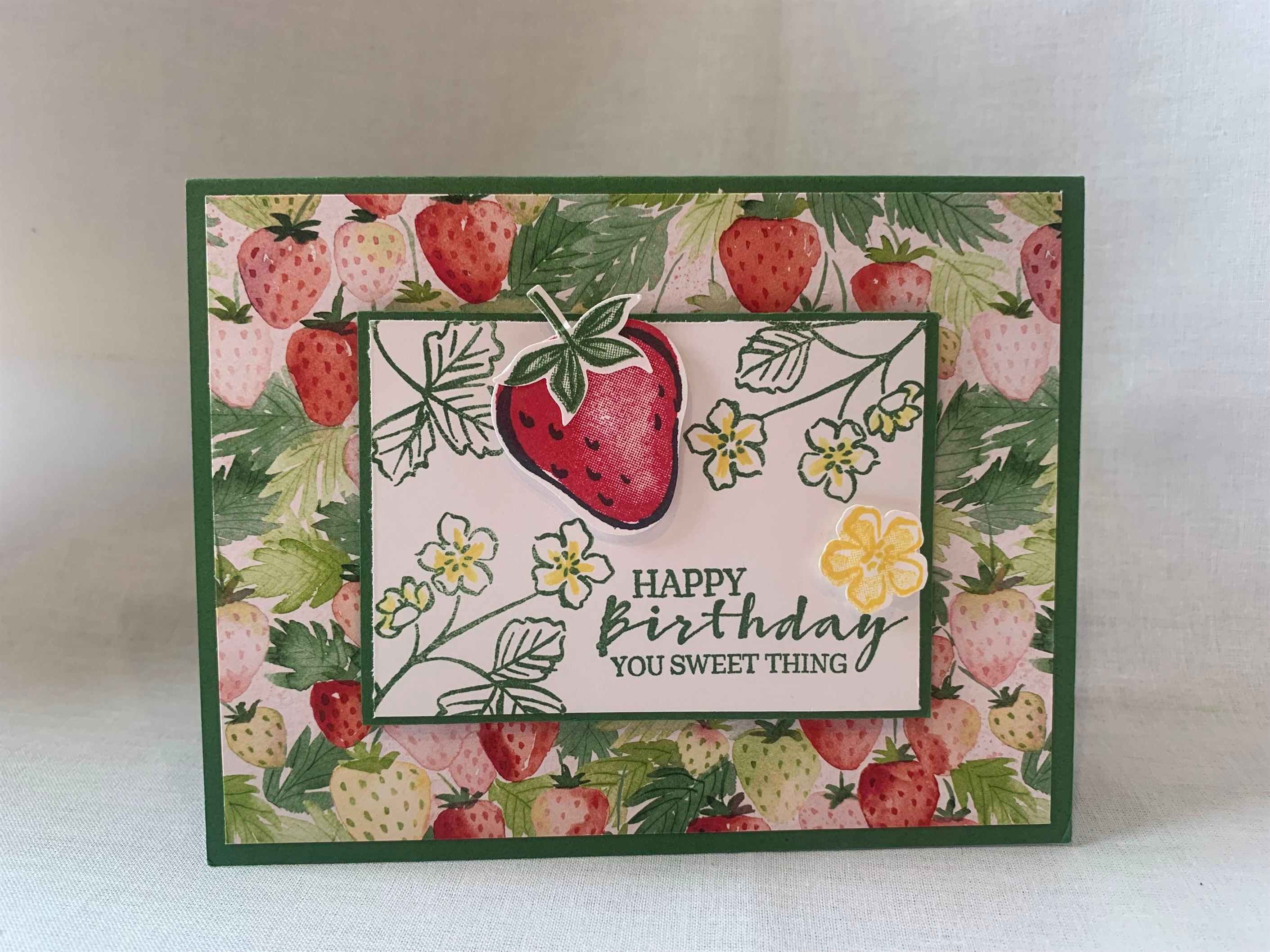 Happy Birthday You Sweet Thing with Strawberries