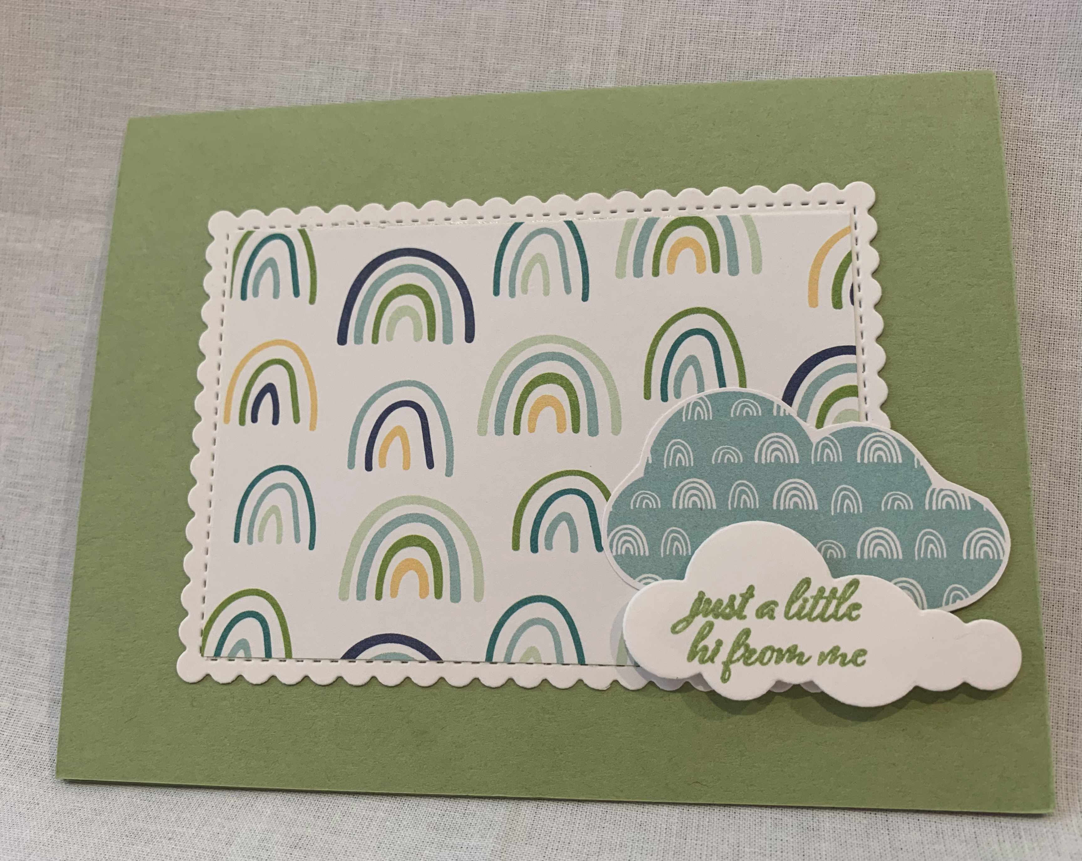 Just A Little Hi From Me with Rainbows