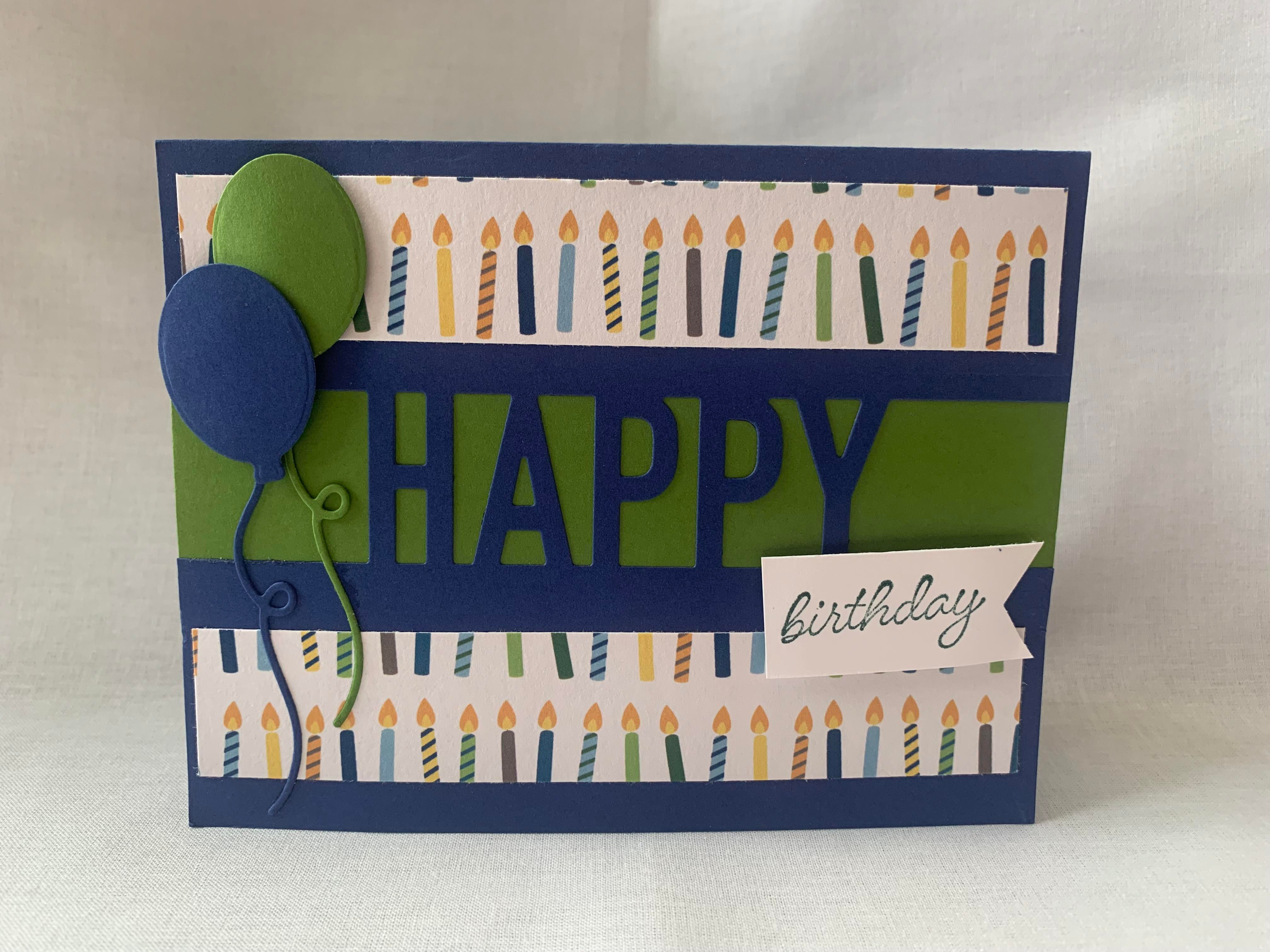 Happy Birthday witch Balloons and Candles