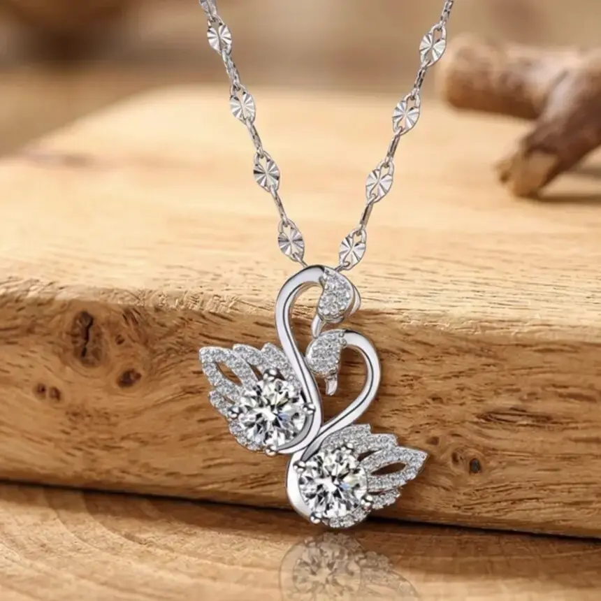 Miniature : Cygnes Éternels - Argent 925 - Myanalia