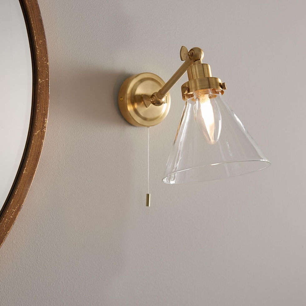 Thumbnail: Satin Brass Wall Lamp