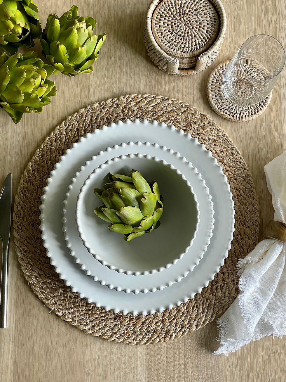 Thumbnail: White Pearl Stoneware Dinner Plate Bressingham Tableware