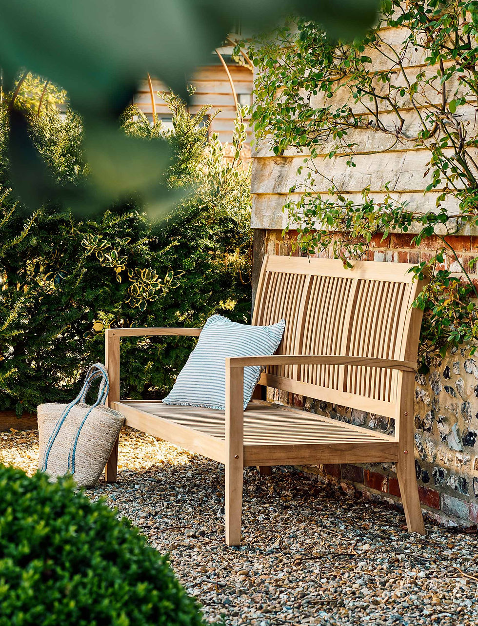 Thumbnail: Teak Three Seater Bench