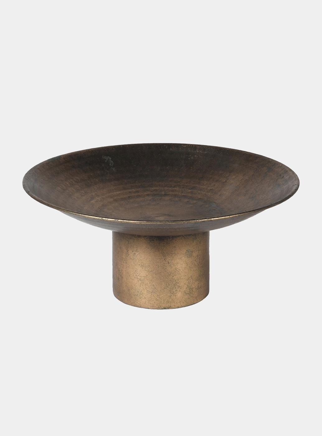 Antique Gold Metal Pedestal Bowl