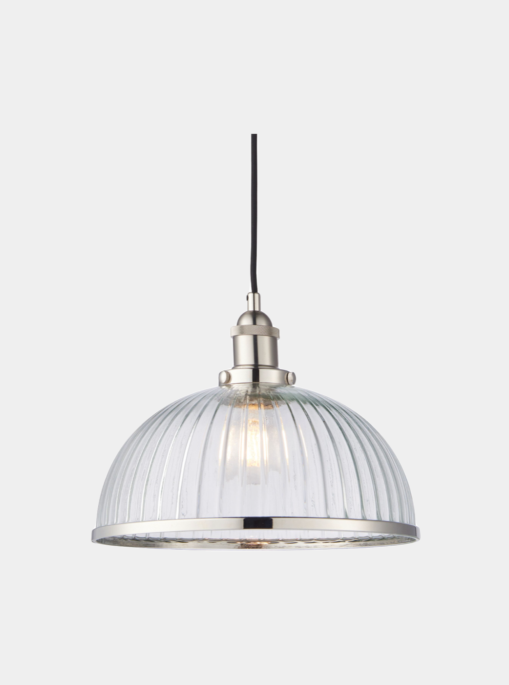 Ribbed Glass Pendant Light