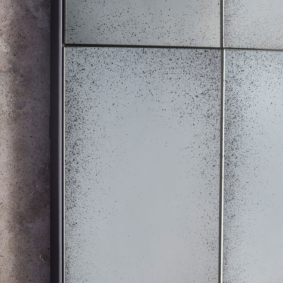 Thumbnail: Henley Large Rectangular Mirror with Bronze Edge Detail