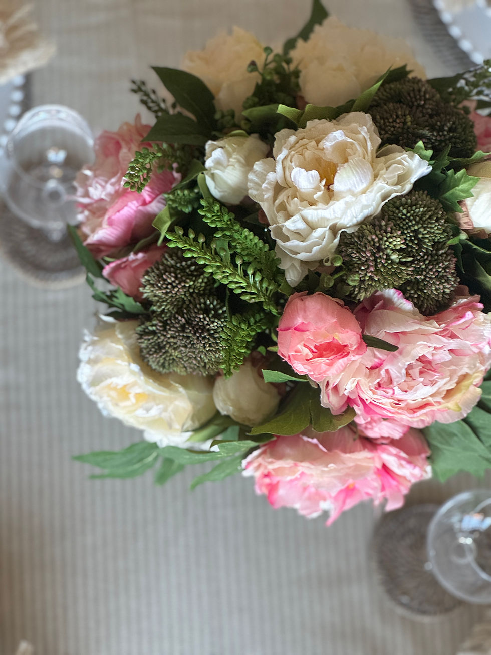 Thumbnail: Luxury Peony Arrangement in Glass Vase