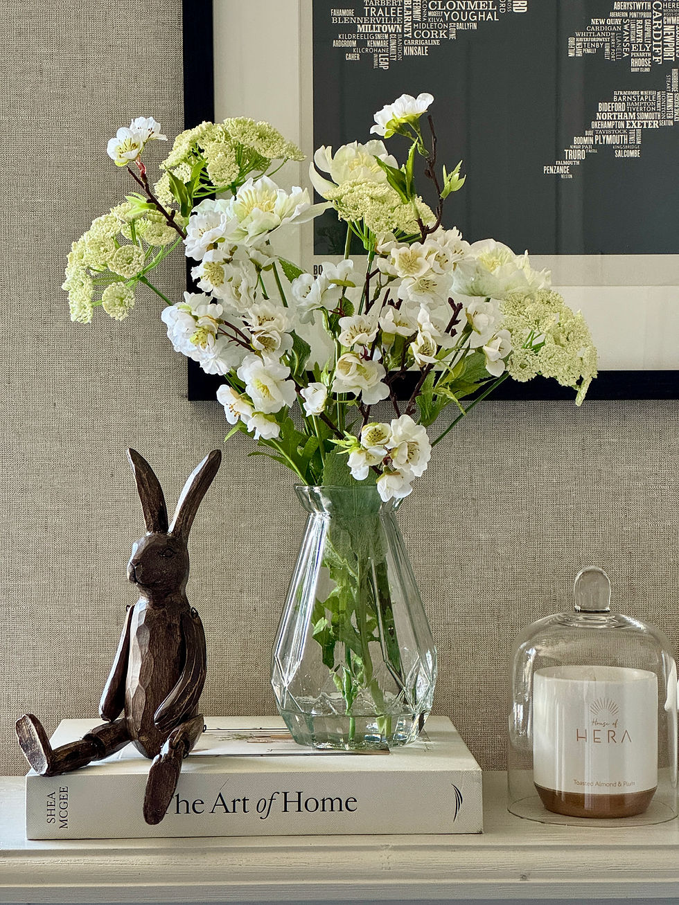 Thumbnail: Cherry Blossom & Cow Parsley in Glass Vase
