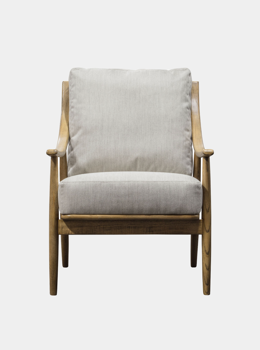Linen and wooden occasional chair