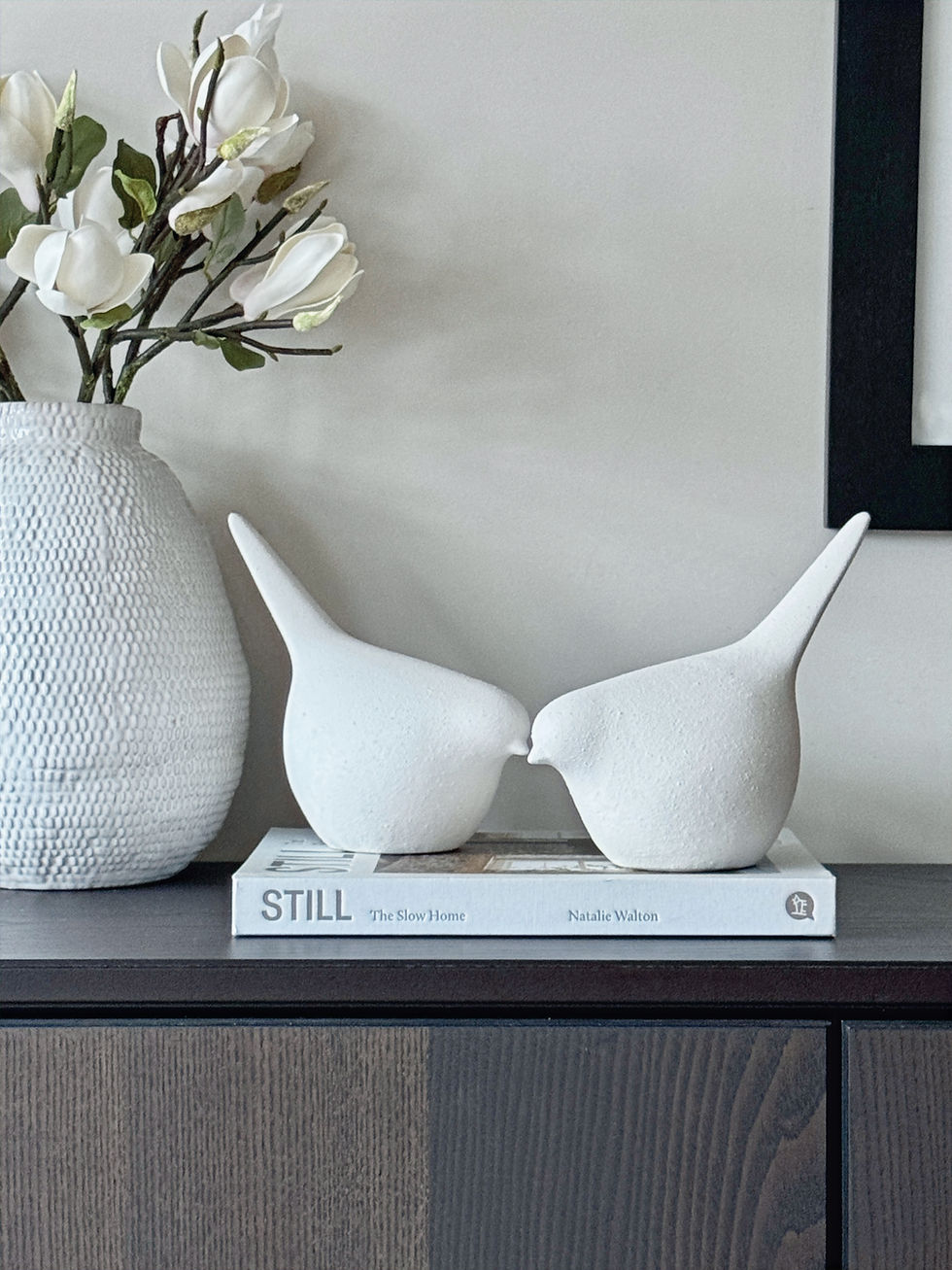 Thumbnail: White Stoneware Sparrow
