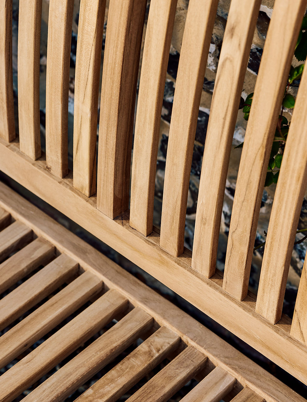 Thumbnail: Teak Three Seater Bench