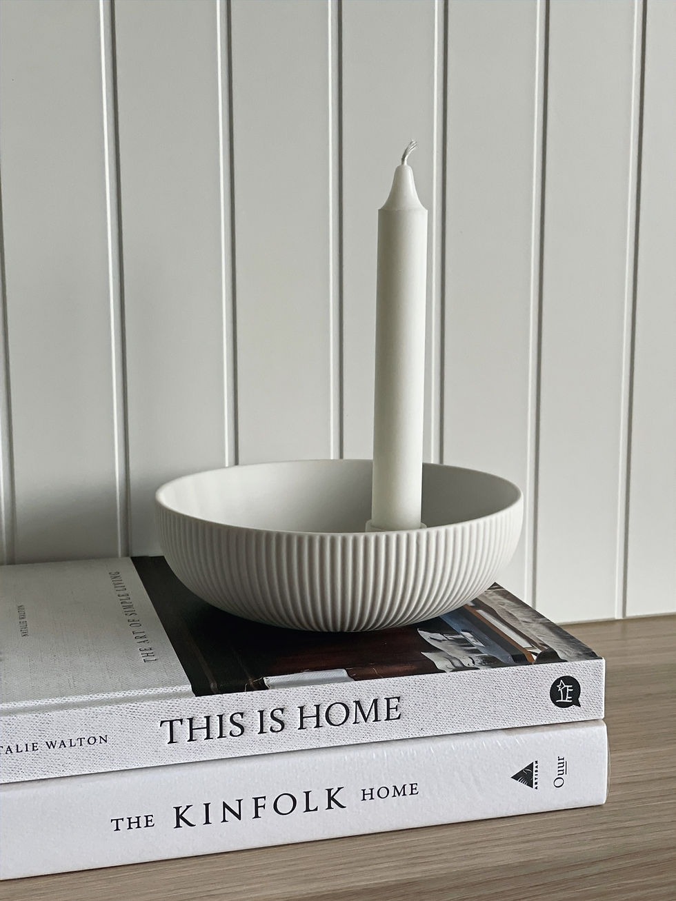 Thumbnail: Ribbed Ceramic Candle Bowl | Two Size Options