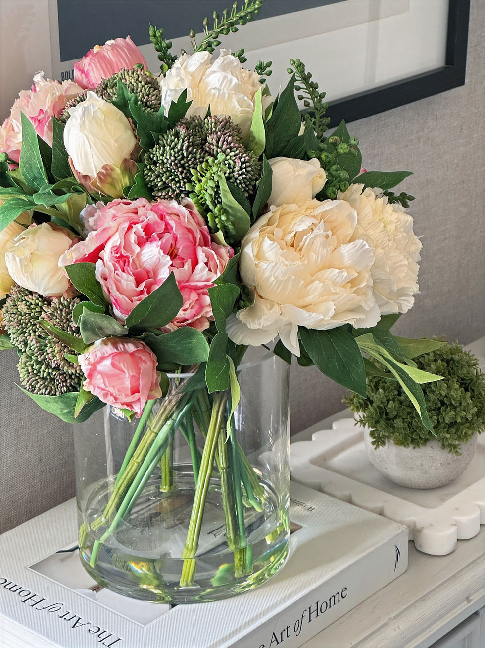 Thumbnail: Luxury Peony Arrangement in Glass Vase