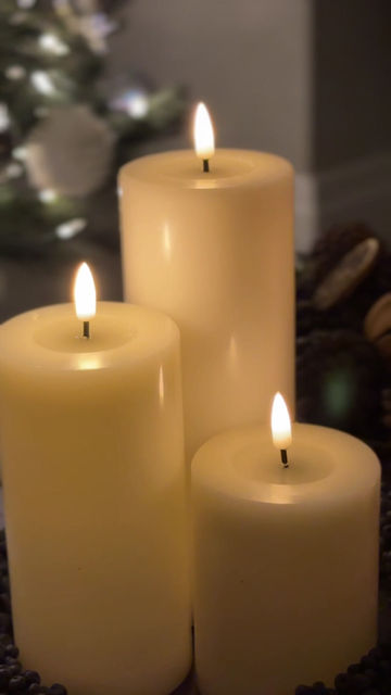 Thumbnail: Flameless LED Ivory Pillar Candle | Small