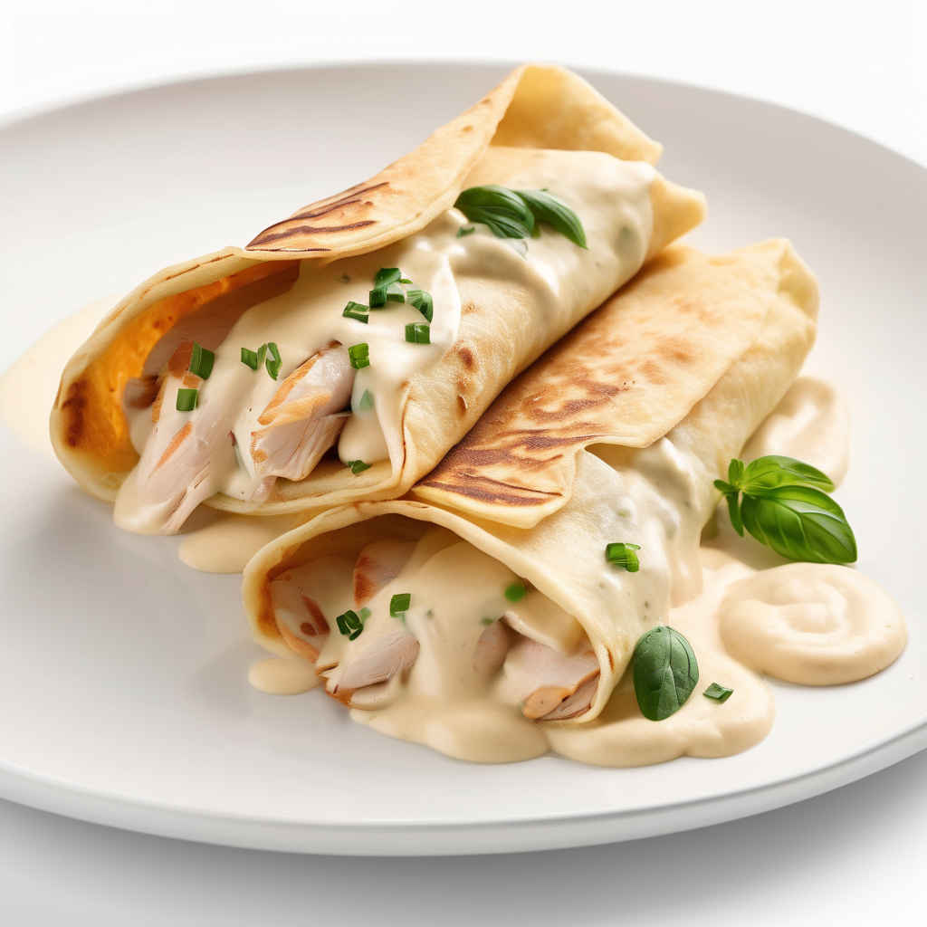 Chicken Alfredo Crepe